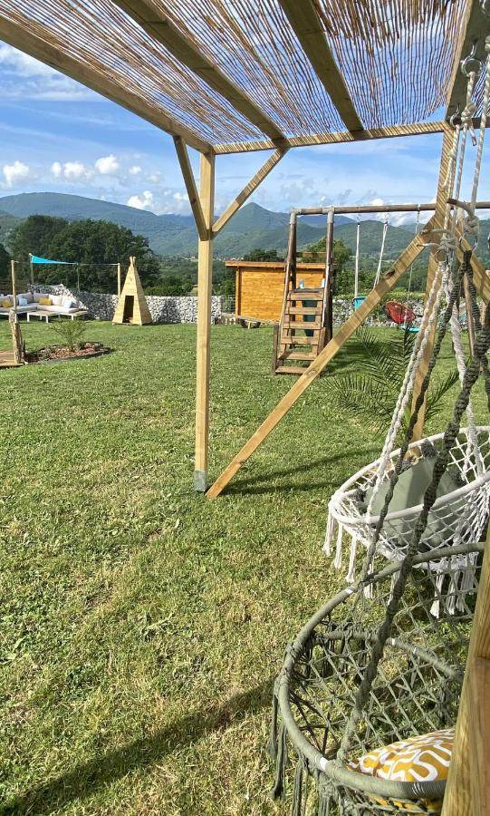 Villa jacuzzi vue sur les Pyrénées Seilhan Extérieur photo