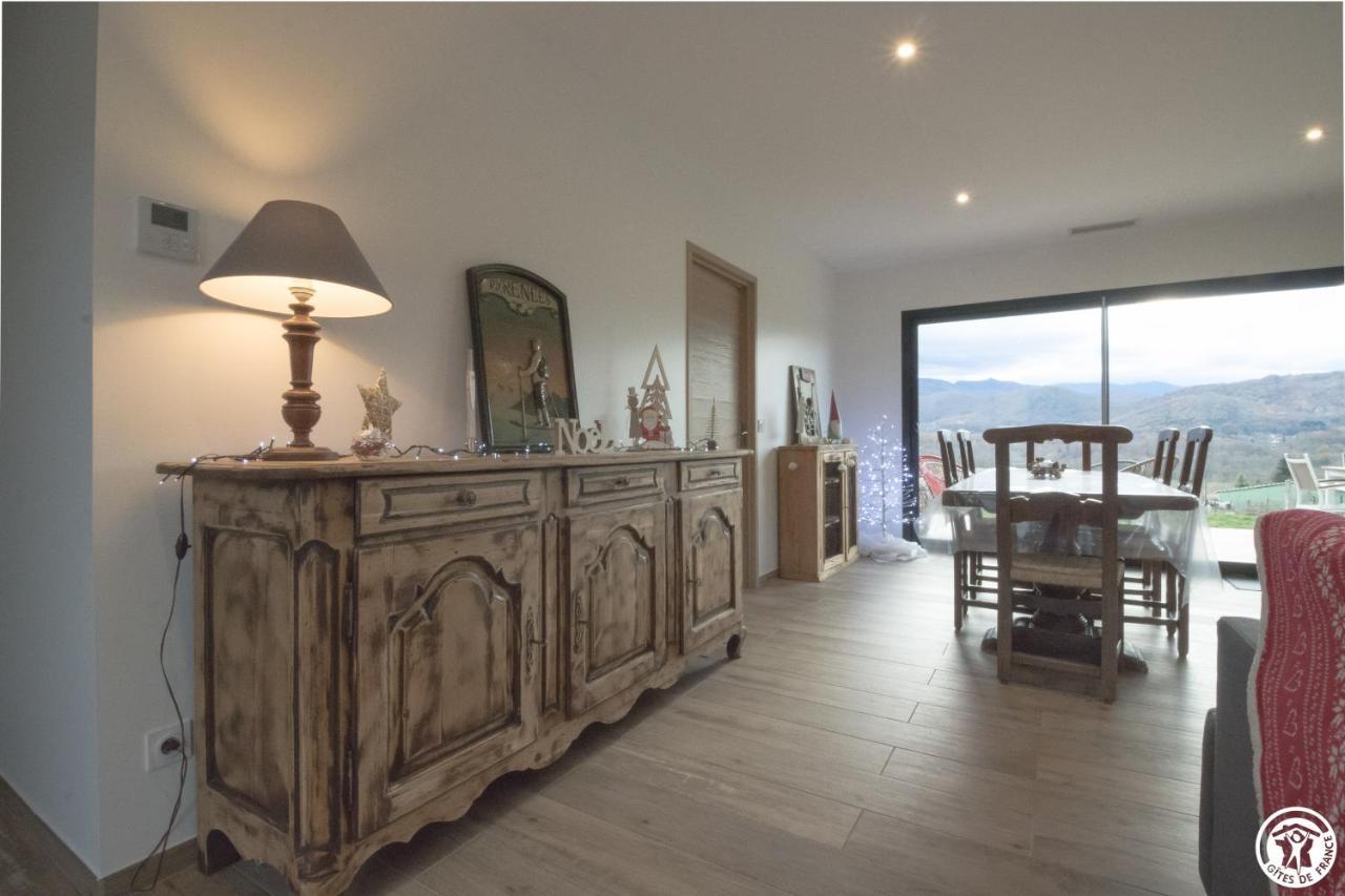 Villa jacuzzi vue sur les Pyrénées Seilhan Extérieur photo